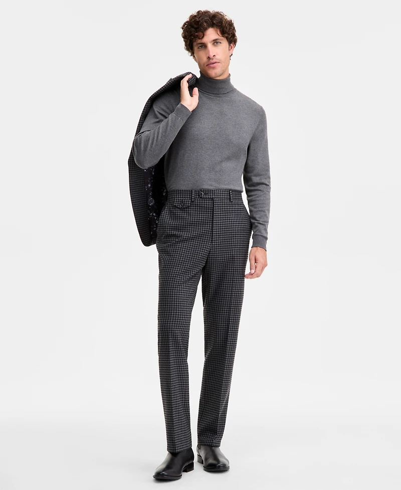 Tayion Collection Men's Classic-Fit Houndstooth Suit Separate Pants