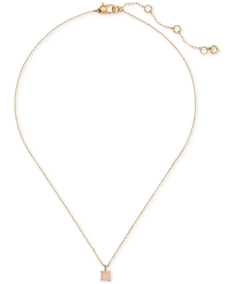 Kate Spade New York Gold-Tone Cubic Zirconia Pendant Necklace, 16" + 3" extender