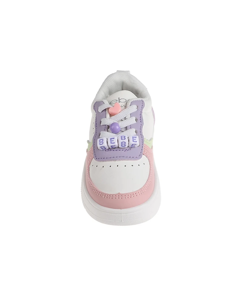 Bebe Toddler Girls Lace Charms Sneakers