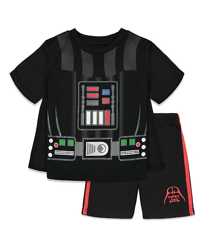 Star Wars Darth Vader Costume T-Shirt Shorts & Cape 3 Piece
