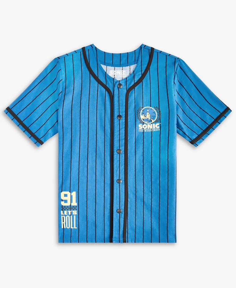 Sonic Little & Big Boys Let's Roll Baseball Jersey Shirt