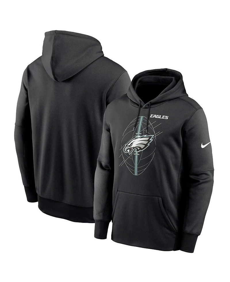 Nike Men's Black Philadelphia Eagles Performance Fleece Pullover Hoodie