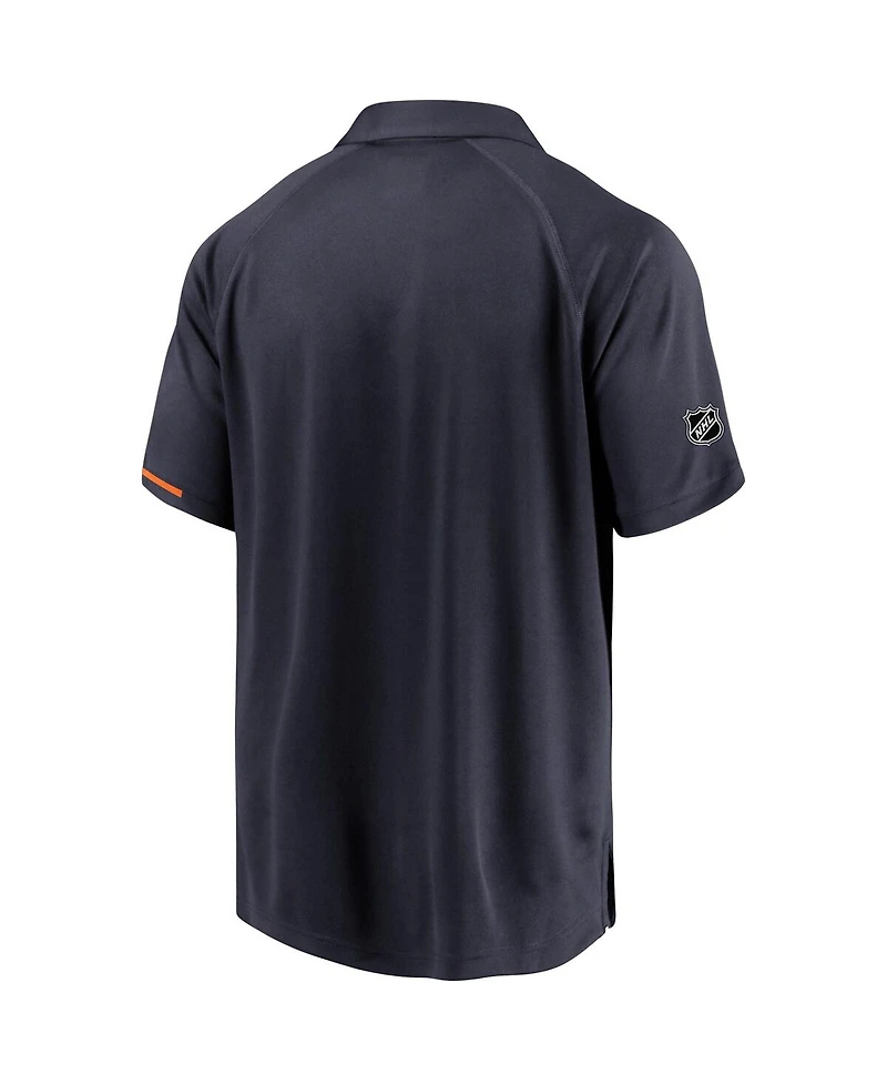 Fanatics Men's Navy Edmonton Oilers Authentic Pro Rink Side Polo Shirt