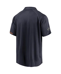 Fanatics Men's Navy Edmonton Oilers Authentic Pro Rink Side Polo Shirt