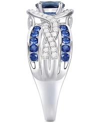 Emerald (3/8 ct. t.w.) & Diamond (1/4 Multirow Swirl Ring 14k Gold (Also Ruby Sapphire)