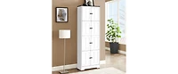 Bathroom standing storage cabinet with 3 drawers and 1 door-White