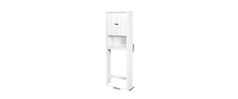 25.98 in. W x 69.92 in. H x 9.05 in. D White Mdf 2