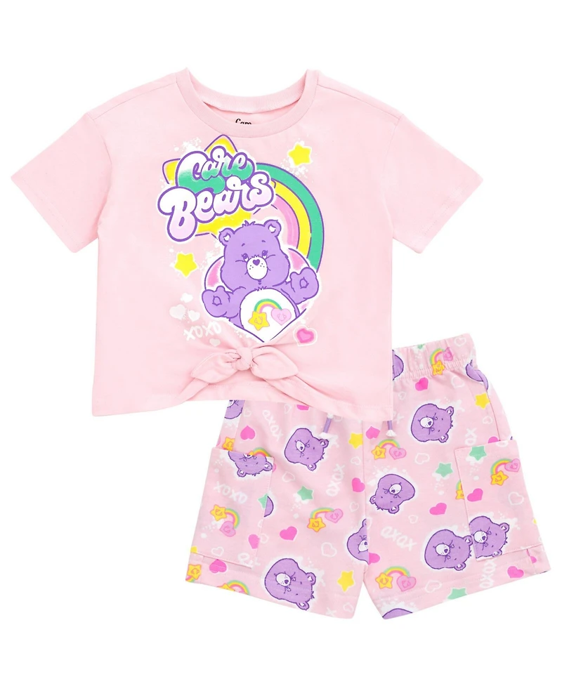 Care Bears Girls Best Friend Bear T-Shirt and French Terry Shorts Outfit Set