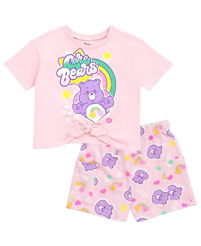 Care Bears Girls Best Friend Bear T-Shirt and French Terry Shorts Outfit Set