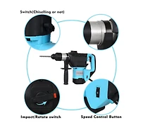 Rotary Hammer 1100W 1-1/2" Sds Plus Rotary Hammer Drill 3 Functions