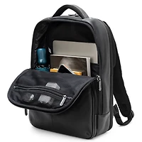 Alpine Swiss 13” Laptop Travel Backpack Genuine Leather Slim Carry On Daypack