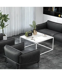 Coffee Table Modern Rectangular Coffee Table Metal Frame