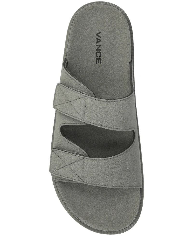 Vance Co. Men's Orlando Comfort Adjustable Strap Slide On Sandals