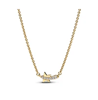 Pandora Gold-Plated Shooting Star Pave Collier Pendant Necklace