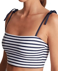 Lauren Ralph Lauren Women's Striped Tie-Strap Square-Neck Bralette