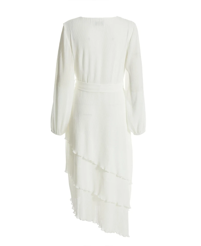 Quiz Women's Crinkle Chiffon Asymmetric Wrap Dress