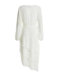 Quiz Women's Crinkle Chiffon Asymmetric Wrap Dress