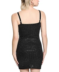Guess Women's Khloe Rhinestone Sleeveless Sweater Dress