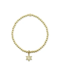 Non-Tarnishing 3mm Gold Filled Ball and Star of David Charm