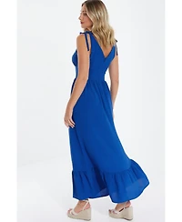 Quiz Women's Bubble Crepe Tie Detail Maxi Dress