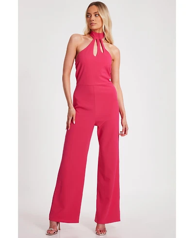 Quiz Women's Scuba Crepe Halterneck Jumpsuit
