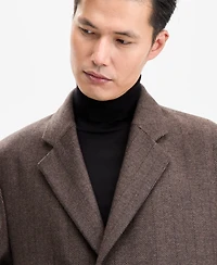 Hugo by Boss Men's Modern-Fit Herringbone Overcoat