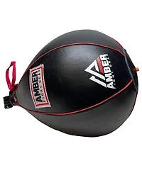 Genuine Leather Speed Bag for Mma, Muay Thai & Boxing, Heavy-Duty Punching Ball for Training, Reflex & Endurance, Reinforced Seams, Fast Rebound
