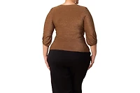 Kiyonna Plus Celeste Sparkle Faux Wrap Top