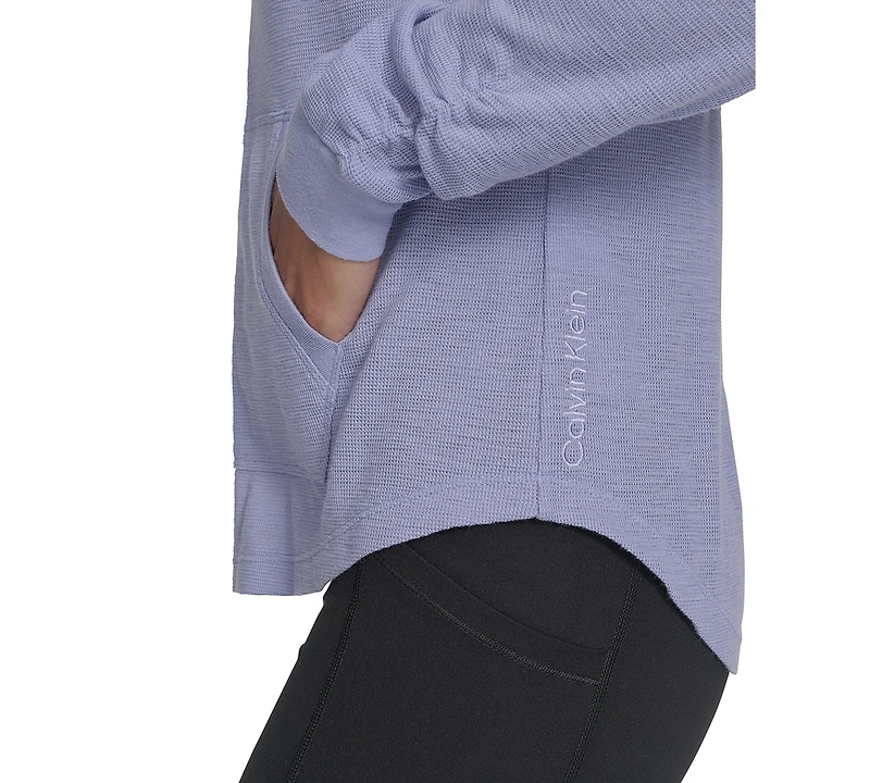 Calvin Klein Performance Ruched-Sleeve Zip Hoodie
