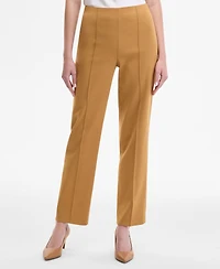 Anne Klein Women's High-Rise Front-Pleat Straight Pants