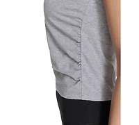 Calvin Klein Women's Ruched Crewneck Logo Tank Top