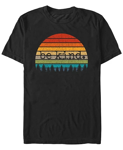 Design By Humans Men's Uplifting Retro Sun Vintage Be Kind Happy Positive Gift Short Sleeve T-Shirt