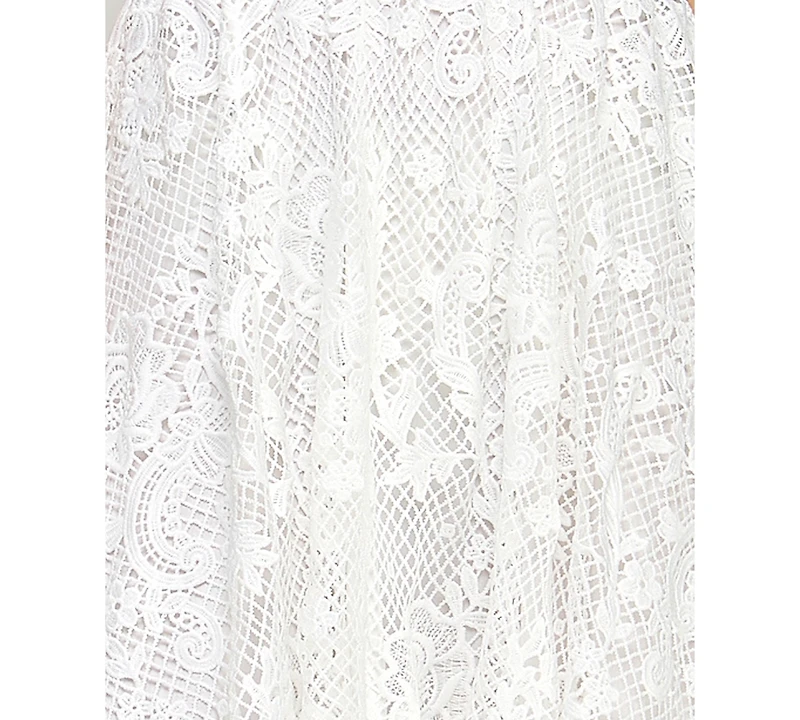 Seni & Cade Juniors' Sleeveless Lace Fit & Flare Midi Dress