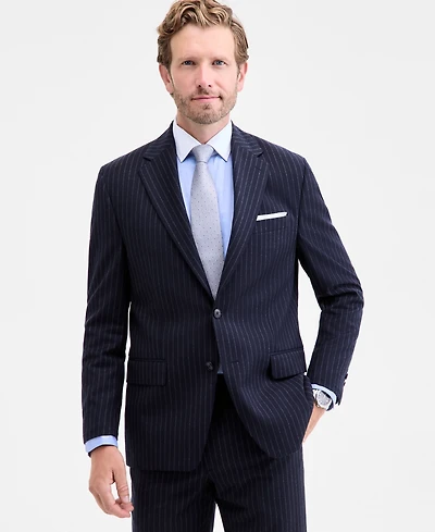 Michael Kors Men's Classic Fit Wool-Blend Pinstripe Suit Separate Jacket