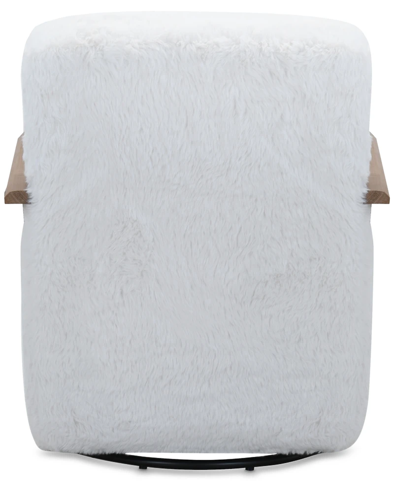 Glympton 29" Fabric Swivel Chair, Exclusively at Macy's