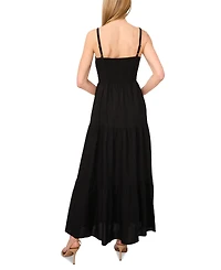 CeCe Women's V-Neck Sleeveless Tiered Maxi Dress