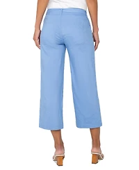 Liverpool Los Angeles Women's Belted Cropped Wide-Leg Pants