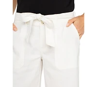 Liverpool Los Angeles Women's Belted Cropped Wide-Leg Pants