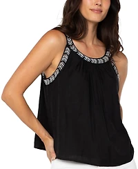 Liverpool Los Angeles Women's Sleeveless Beaded Tank Top