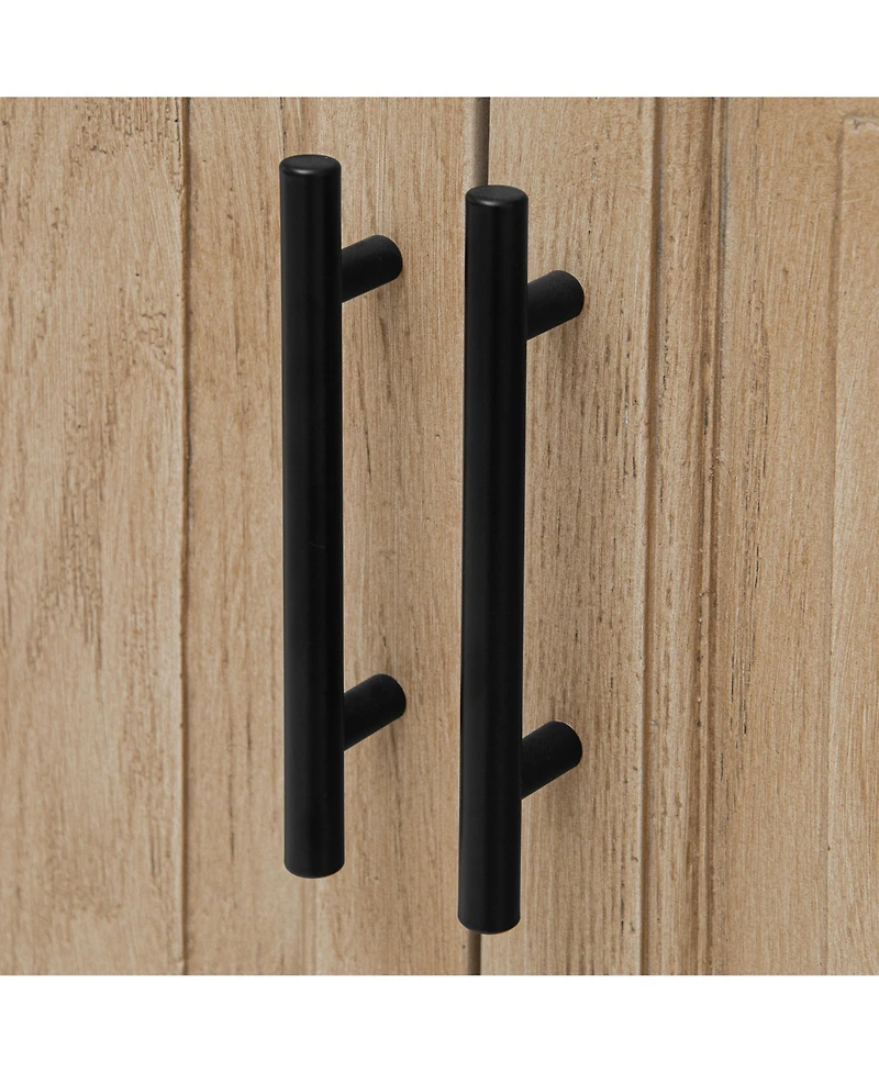 Casainc 36" Bathroom Vanity with White Ceramic Sink & Faucet,Freestanding Bathroom Cabinet with 2 Storage Doors and Open iron Shelf