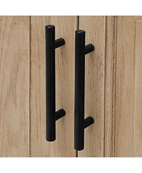 Casainc 36" Bathroom Vanity with White Ceramic Sink & Faucet,Freestanding Bathroom Cabinet with 2 Storage Doors and Open iron Shelf