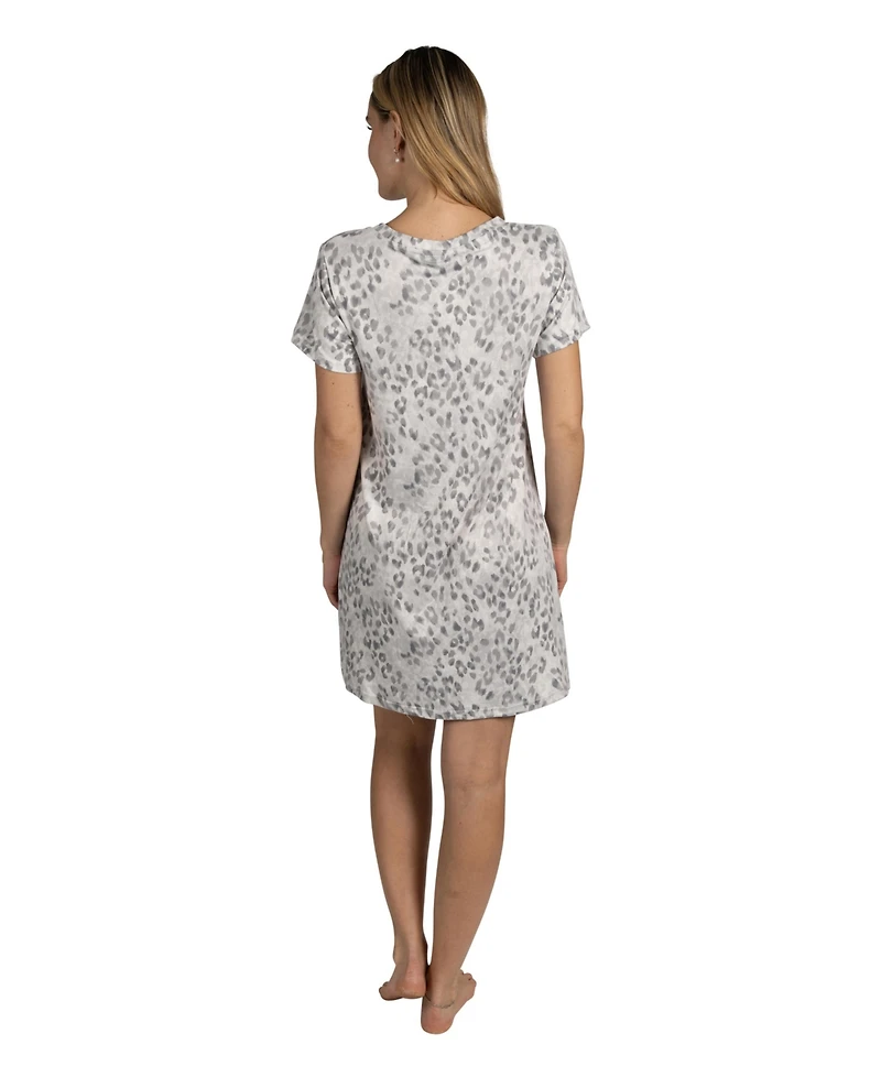 Tahari Women's 2-Pack V-Neck Short Sleeve Nightshirts