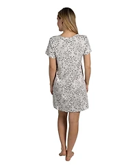 Tahari Women's 2-Pack V-Neck Short Sleeve Nightshirts