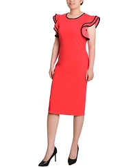 Ny Collection Women's Ruffle Sleeve Dress