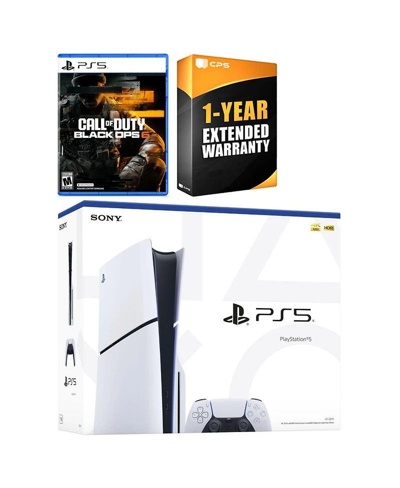 Sony Playstation 5 Slim Disc with Call of Duty Black Ops 6 + Year Cps Extended Warranty