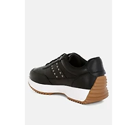 Athion Studded Real Leather Sneakers Women