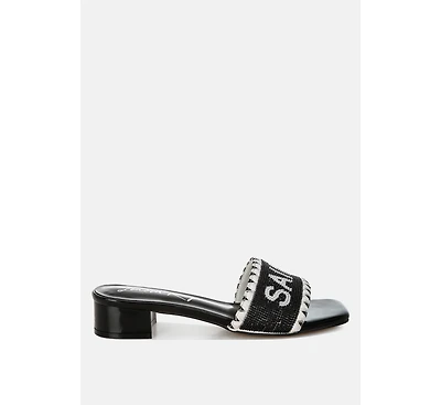 Poshta Saint Tropez Beaded Slip-On Heels