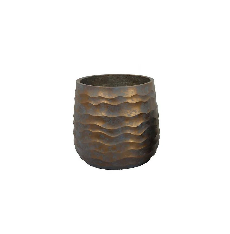 Set of 2 Wavy Design Planters for Stylish Indoor & Outdoor Decor