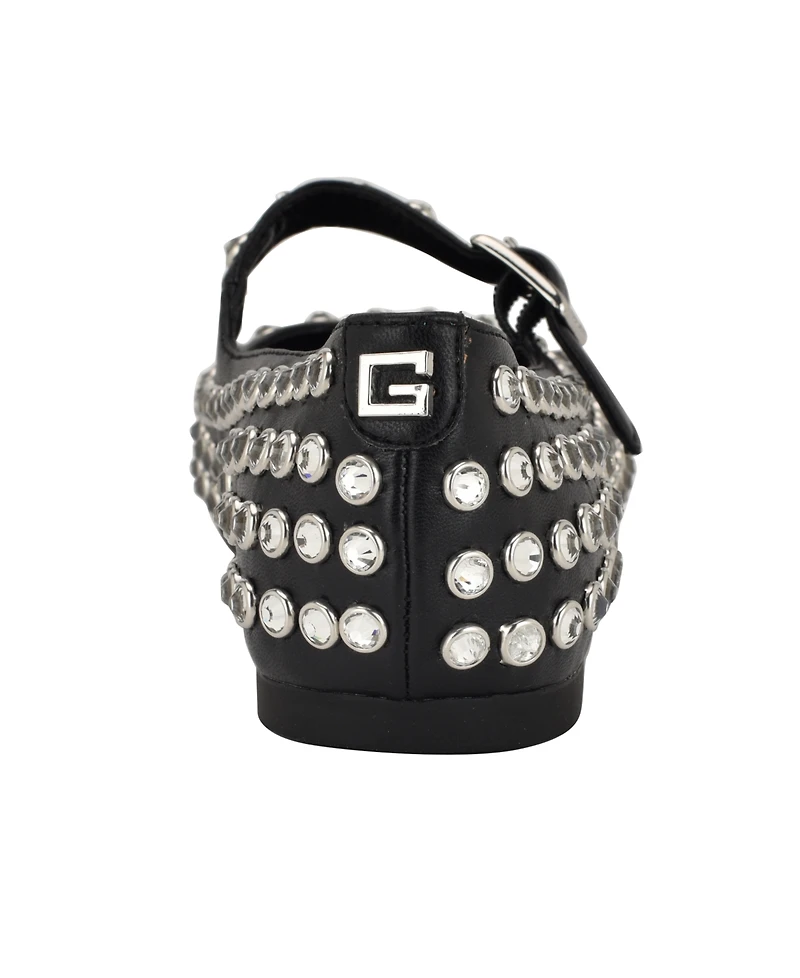 Guess Women's Kalidal Rhinestone Mary Jane Ballet Flats