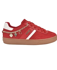 Guess Women's Naoko Charm Lace-Up Court Sneakers